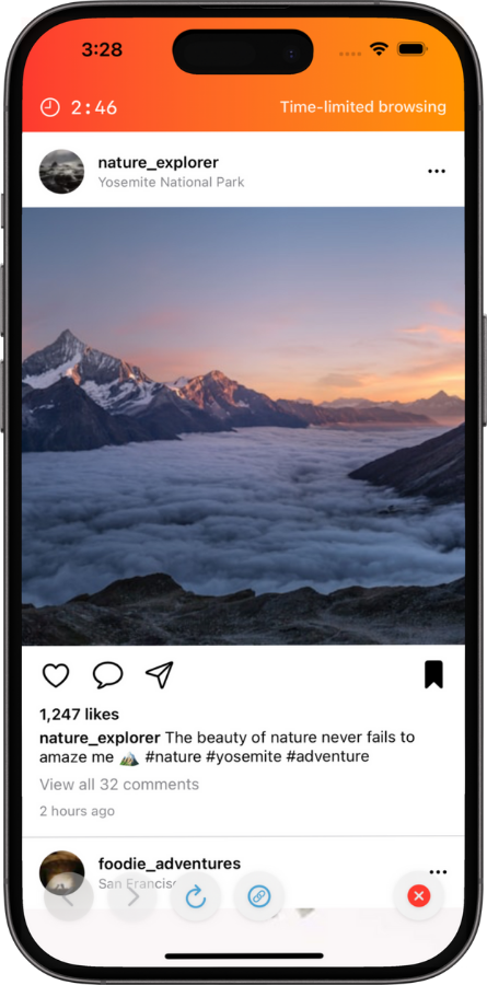 Session Limits feature on phone
